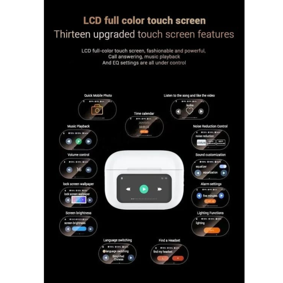 Wireless Bluetooth Wireless Bluetooth Earphones with Touch ScreenEarphones with Touch Screen